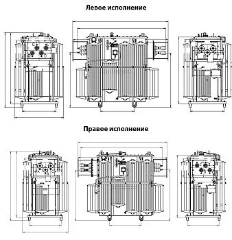 Фото чертежа ТМГФ 2500/10/0,4 Фото чертежа ТМГФ 2500/10/0,4