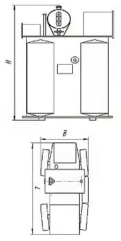 Фото чертежа ТМФ 2000/10/0,4 Фото чертежа ТМФ 2000/10/0,4